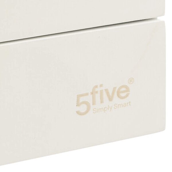 5Five® Bílý organizér, stojan se 4 přihrádky na stojící předměty, SELENA WHITE