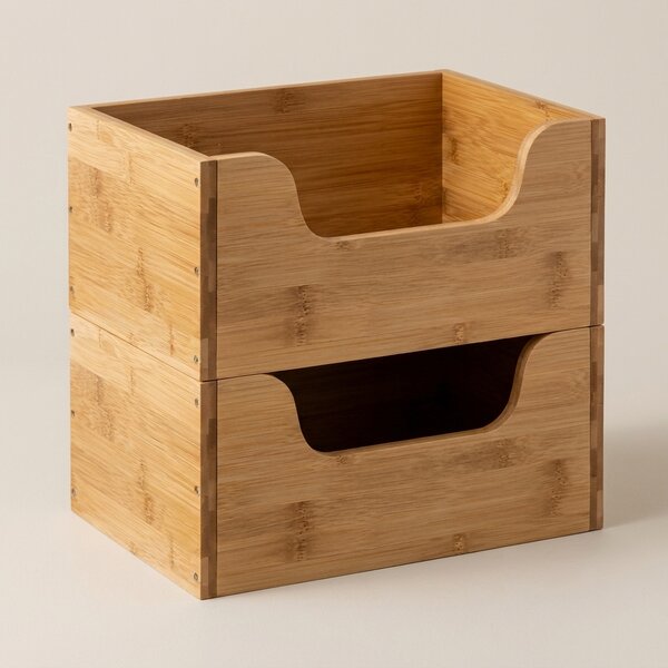 5Five® Stohovatelný bambusový organizér - BAMBO, 31,5 x 15 x 21,5 cm