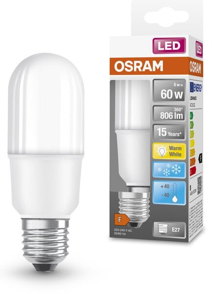 Úsporná LED žárovka E27 6W STAR STICK, teplá bílá