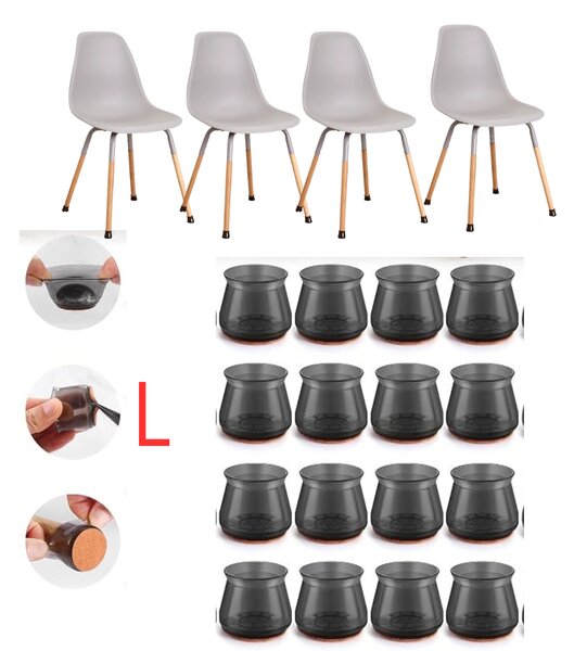 CMP Paris Ochranné silikonové podložky - návleky na nábytek L - 4,2 x 4,3 cm, 16ks