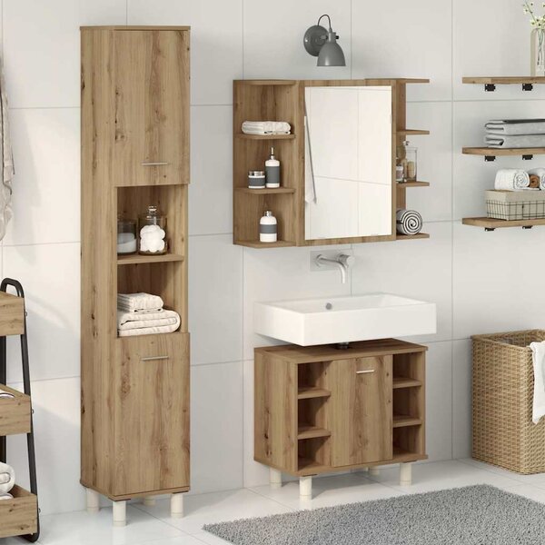 3dílná koupelnová sestava dub artisan kompozitní dřevo 3328570