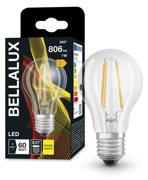 Průhledná LED žárovka E27 7W STAR CLASSIC A, teplá bílá