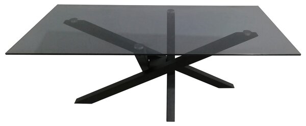 KONFERENČNÍ STOLEK, šedá, černá, kov, sklo, 120/60/45 cm Xora - Konferenční stolky