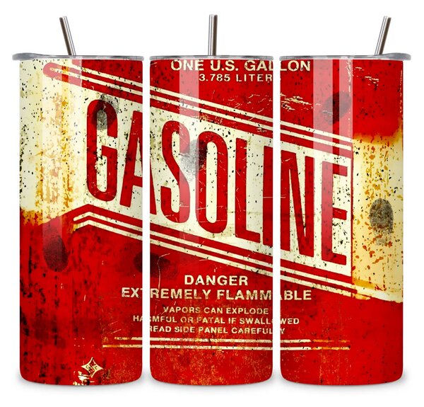 Red Gasoline | nerezový termohrnek 600ml s kovovým brčkem