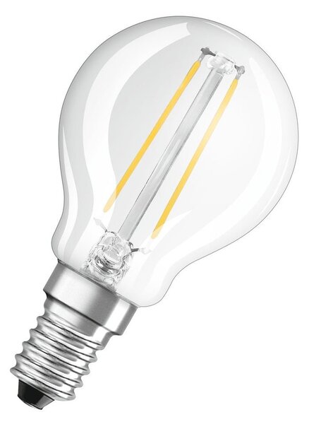 Průhledná LED žárovka E14 2.5W CLASSIC, studená bílá