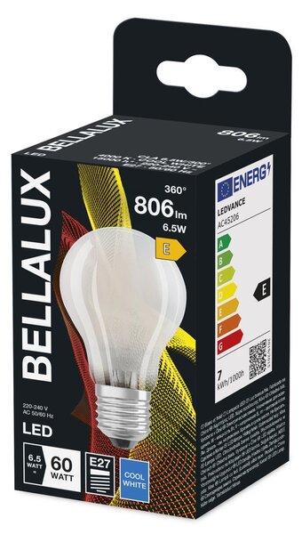 Matná LED žárovka E27 7W CLASSIC A, studená bílá