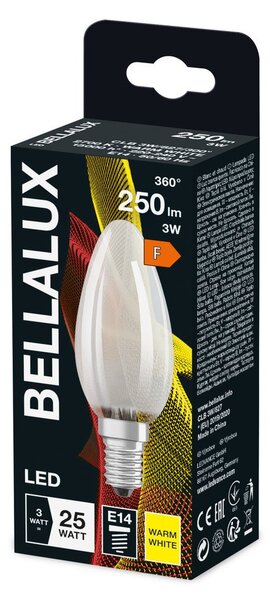 Matná LED žárovka svíčková E14 2.5W CLASSIC B, teplá bílá