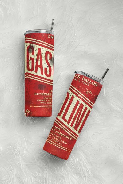Red Gasoline | nerezový termohrnek 600ml s kovovým brčkem