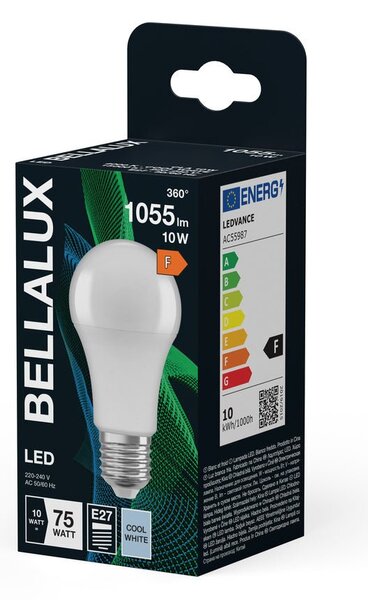 Matná LED žárovka E27 10W CLASSIC A, studená bílá