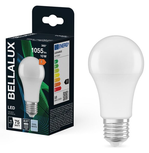 Matná LED žárovka E27 10W CLASSIC A, studená bílá