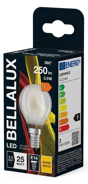 Matná LED žárovka E14 2.5W CLASSIC P, teplá bílá