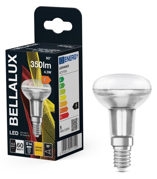 Reflektovrová LED žárovka E14 4.3W STAR, teplá bílá
