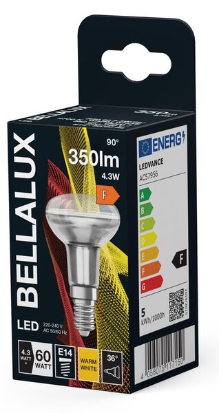 Reflektovrová LED žárovka E14 4.3W STAR, teplá bílá