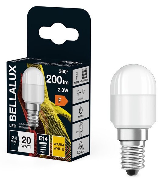 Matná LED žárovka dlouhotrvající E14 2.3W, teplá bílá