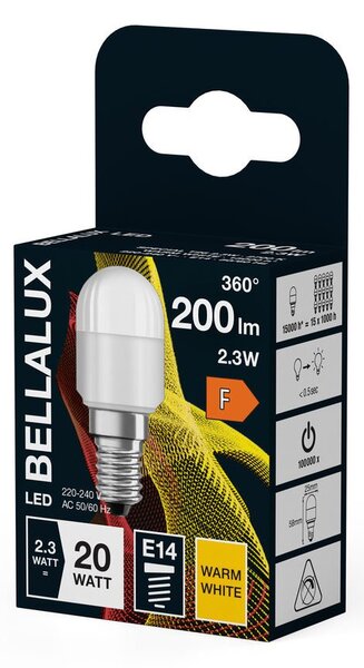 Matná LED žárovka dlouhotrvající E14 2.3W, teplá bílá