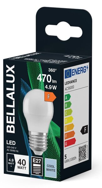 Matná LED žárovka E27 4.9W CLASSIC P, studená bílá
