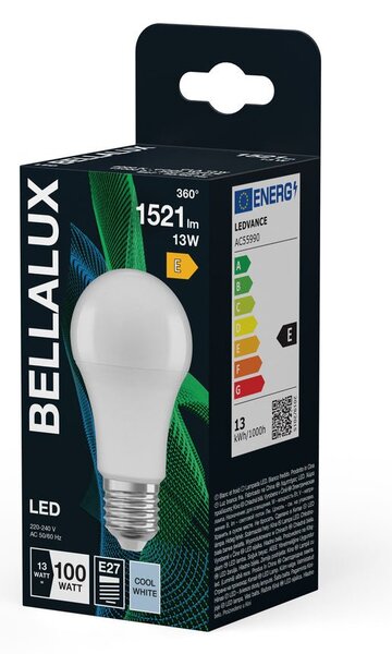 Matná LED žárovka E27 13W CLASSIC A, studená bílá