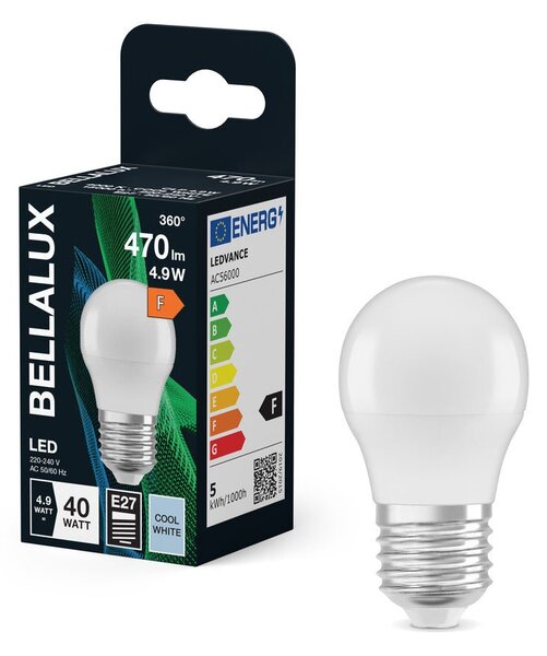 Matná LED žárovka E27 4.9W CLASSIC P, studená bílá