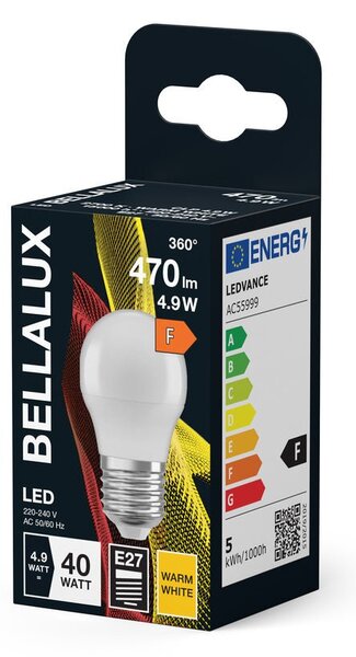 Matná LED žárovka E27 4.9W CLASSIC P, teplá bílá