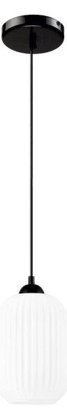 Lustr na lanku HARMA 1xE27/15W/230V pr. 14 cm bílá/černá