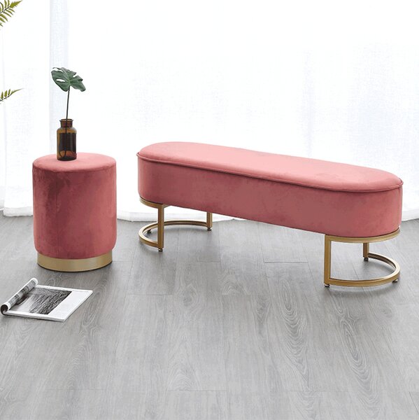Designová lavice Morila (růžová)