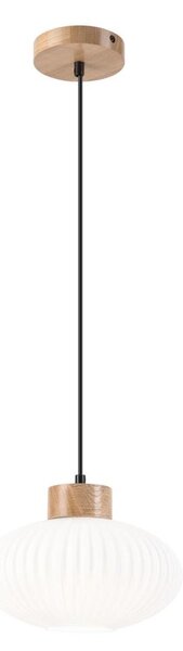 Lustr na lanku HARMONY 1xE27/15W/230V pr. 25 cm bílá/dub