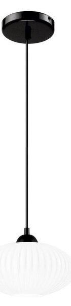 Lustr na lanku HARMA 1xE27/15W/230V pr. 25 cm bílá/černá