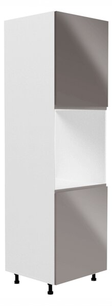 Potravinová kuchyňská skříňka D60P Aurellia (bílá + lesk šedý). 1015821
