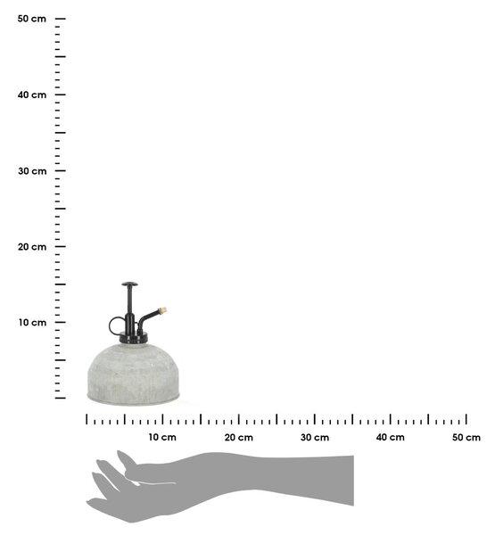 Skleněný rozprašovač Lisa, 15,1x12,4 cm, šedá