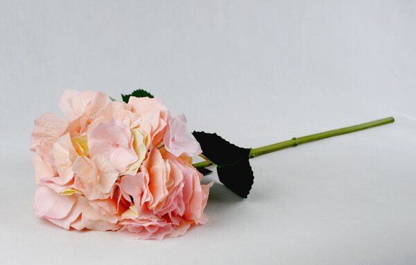 Dekorace růžová hortenzie velkokvětá - 80 cm