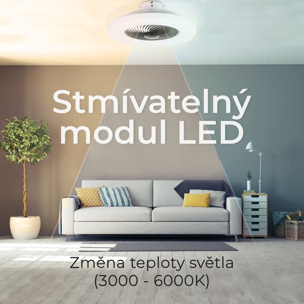 Noaton 12058B (2024) Triton, černá, stropní ventilátor se světlem (Použitý, Záruka 21 měsíců)