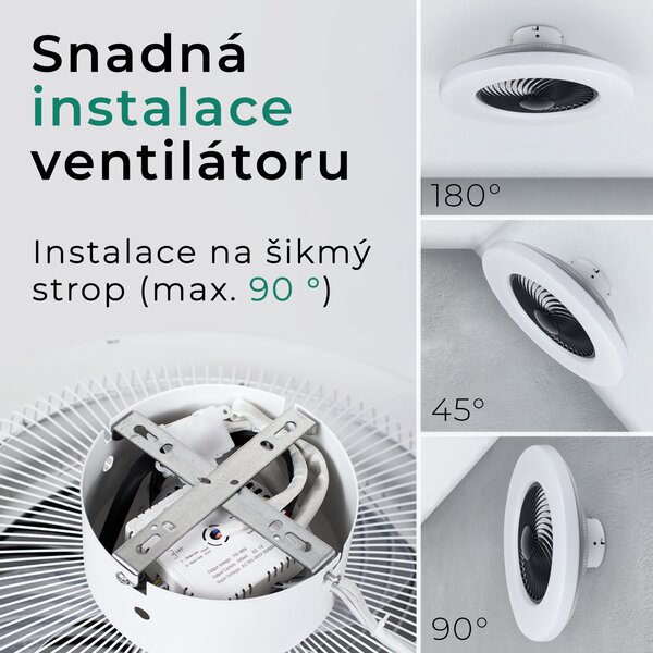 Noaton 12058B (2024) Triton, černá, stropní ventilátor se světlem (Použitý, Záruka 21 měsíců)
