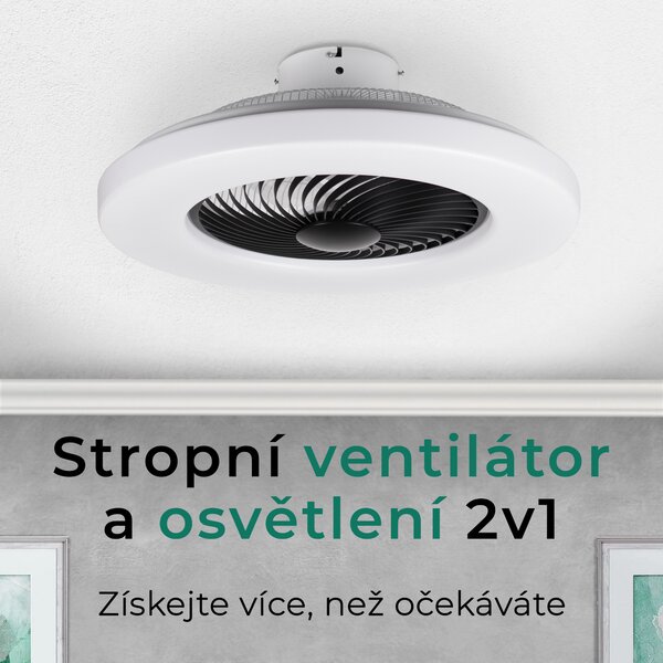 Noaton 12058B (2024) Triton, černá, stropní ventilátor se světlem (Použitý, Záruka 21 měsíců)