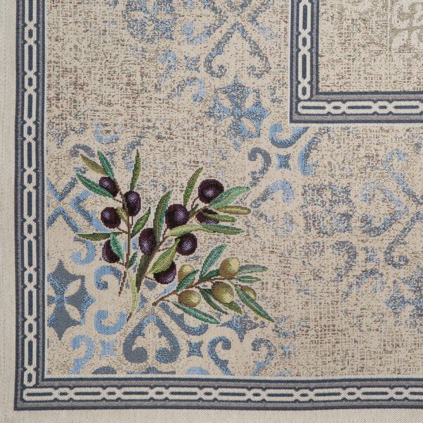 GOBELÍNOVÝ UBRUS OLIVE 140X180 CM VZOROVANÝ