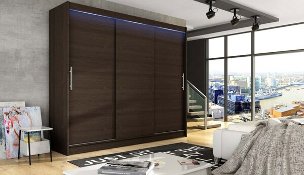 Skříň Dasto II, Barva: černá, Osvětlení: osvětlení LED RGB - barevné 5903211233425