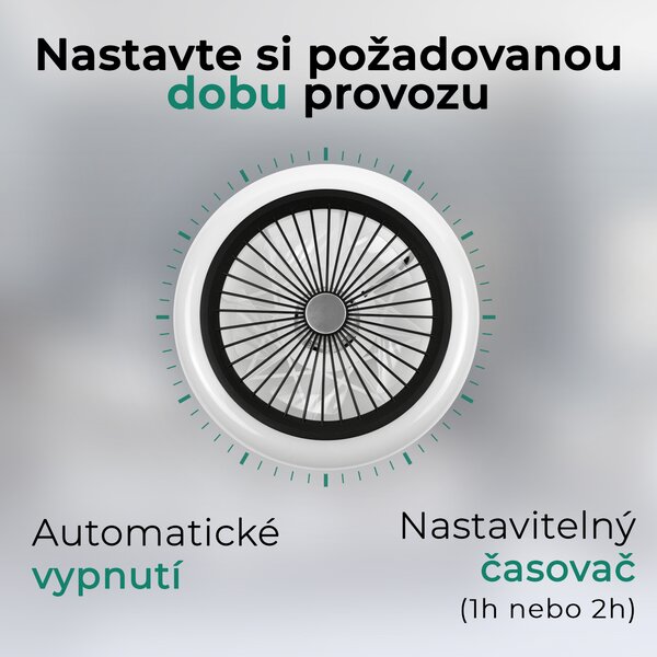 Noaton 11045B (2024) Polaris, černá, stropní ventilátor se světlem (Rozbaleno)