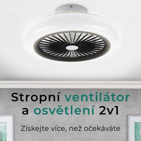 Noaton 11045B (2024) Polaris, černá, stropní ventilátor se světlem (Rozbaleno)