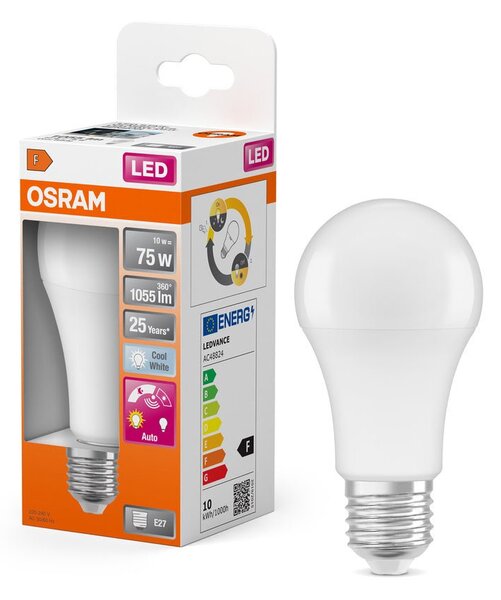 LED žárovka E27 10W STAR+ CLASSIC A75, studená bílá