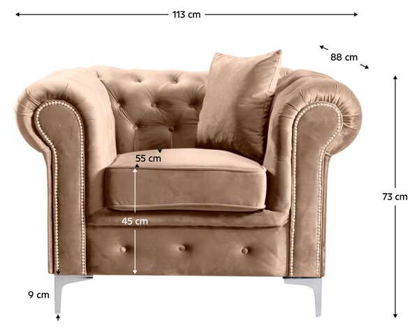 Luxusní křeslo Rikaro (velvet 28)