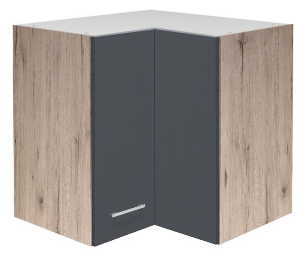 Horní rohová kuchyňská skříňka Tiago HE60, dub san remo/šedá, šířka 60 cm