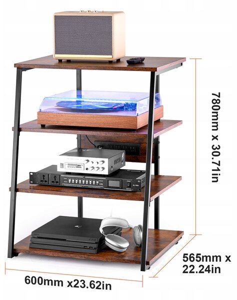 Stojící TV skříňka Vevor 60 cm x 78 cm x 56,5 cm