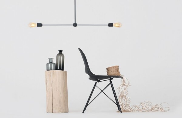 Nordic Design Černé kovové závěsné světlo Lega 2
