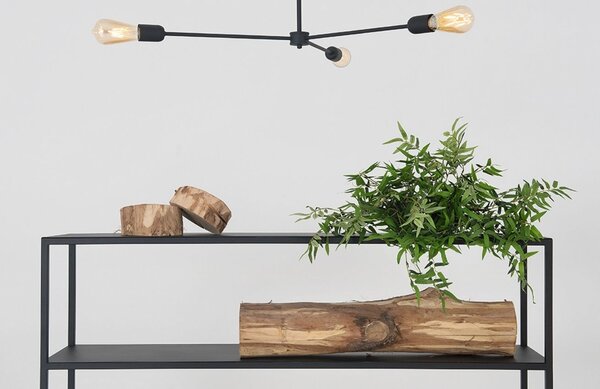 Nordic Design Černé kovové závěsné světlo Lega 6