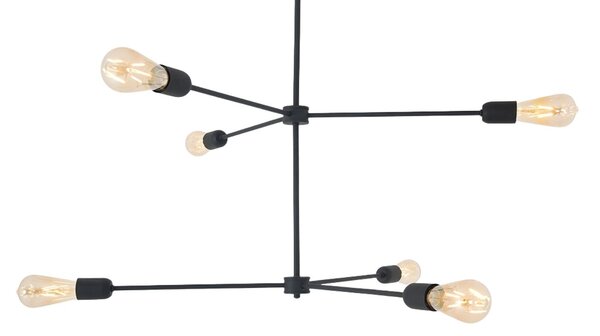 Nordic Design Černé kovové závěsné světlo Lega 6