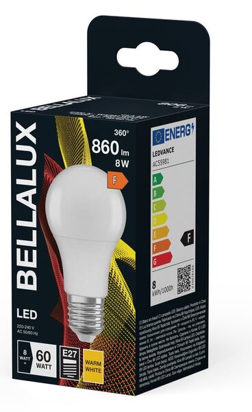 Matná LED žárovka E27 8.5W CLASSIC A, teplá bílá