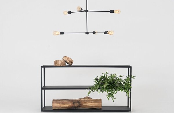 Nordic Design Černé kovové závěsné světlo Lega 6