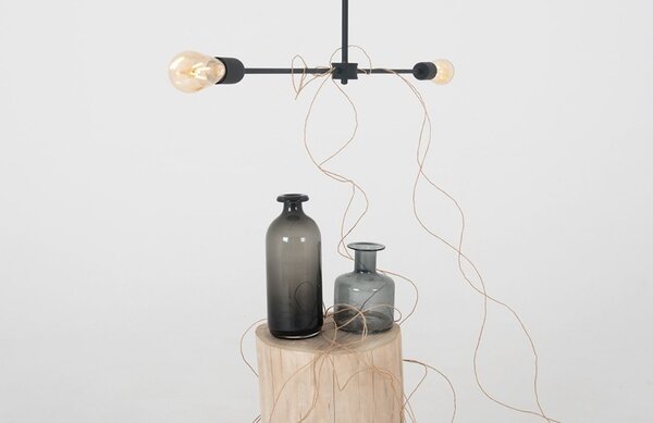 Nordic Design Černé kovové závěsné světlo Lega 2