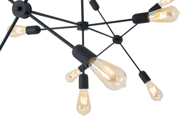 Nordic Design Černé kovové závěsné světlo Lega 11