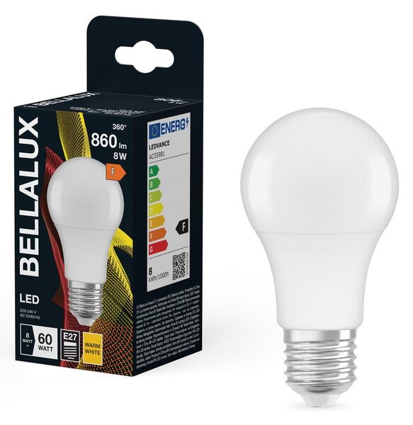 Matná LED žárovka E27 8.5W CLASSIC A, teplá bílá