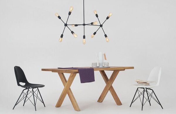 Nordic Design Černé kovové závěsné světlo Lega 11